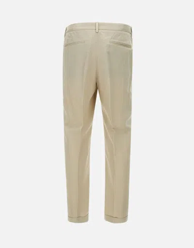 Devore Pleated-front Trousers In Neutral