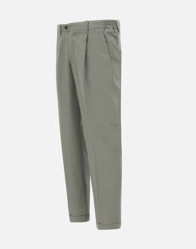 Devore Tailored Pleat-front Trousers In Gray