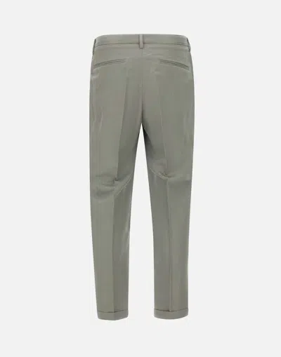 Devore Tailored Pleat-front Trousers In Gray