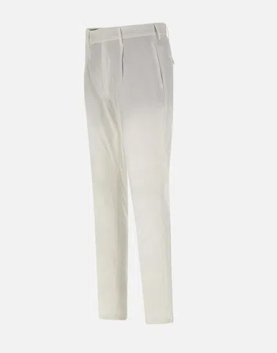 Devore Pleated Trousers In Gray