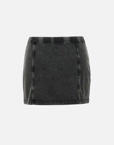 Diesel Stretch Cotton Mini Skirt With Contrast Stitching