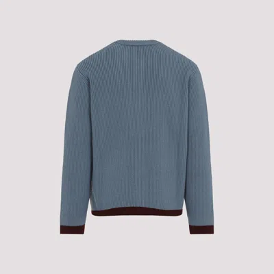 Gucci Wool Cardigan With Contrast Trim And Front Pockets