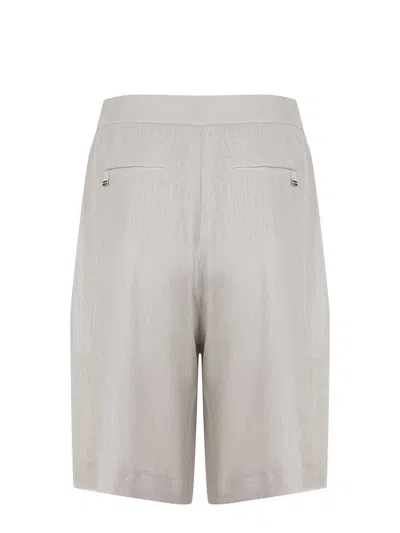 Herno Shorts Made Of A Linen Blend In Color. In Gray