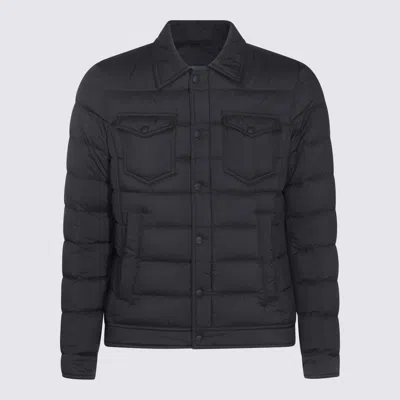 Herno La Denim Down Jacket In Black