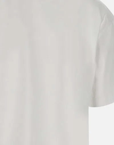 Iceberg White Cotton T Shirt With Embroidered Logo