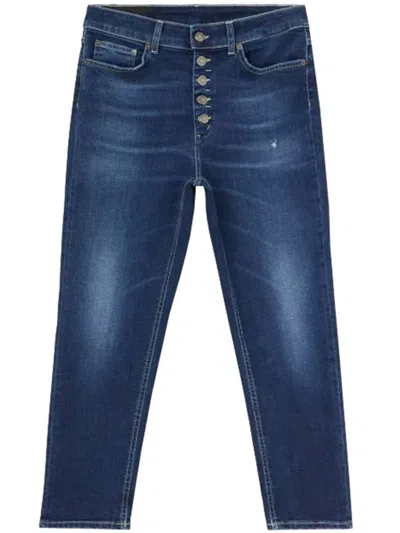 Dondup Gioiello Trousers With Back Pockets And Belt Loops In Blue