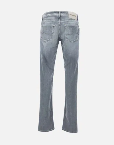 Jacob Cohen Slim Fit Tapered Jeans With 17cm Hem In Gray