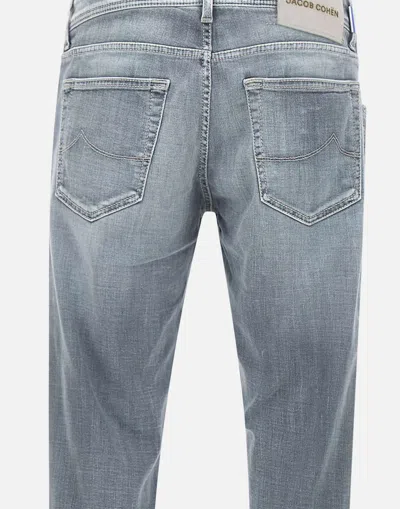Jacob Cohen Slim Fit Tapered Jeans With 17cm Hem In Gray
