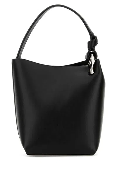 Jw Anderson Borsa A Secchiello In Pelle Nera  Donna In Black