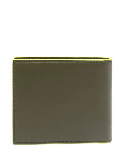 Kenzo Emboss Bi-fold Wallet With Clean Lines In Green