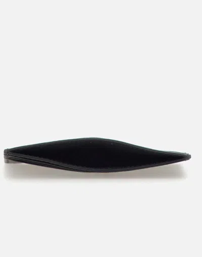 Kiton Black Leather Multi Compartment Card Case In Black