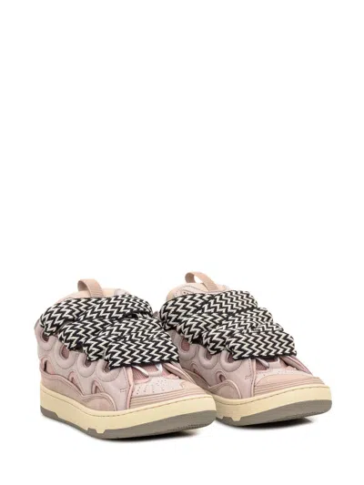 Lanvin Curb Sneakers With Padded Tongue And Rubber Sole In Pink