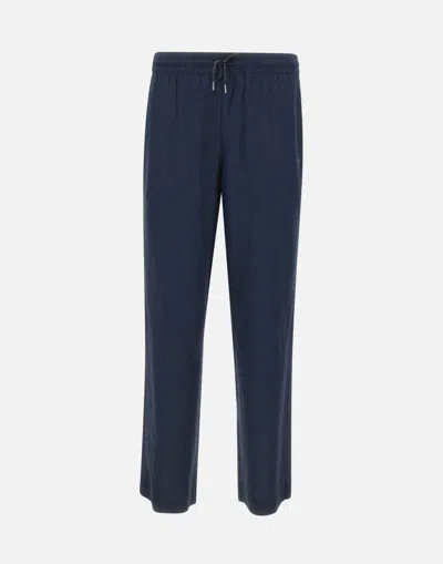 Emporio Armani Linen Viscose Blend Jogger Trousers