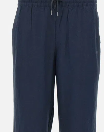 Emporio Armani Linen Viscose Blend Jogger Trousers