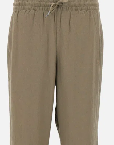 Emporio Armani Jogger Trousers With Linen And Viscose Blend