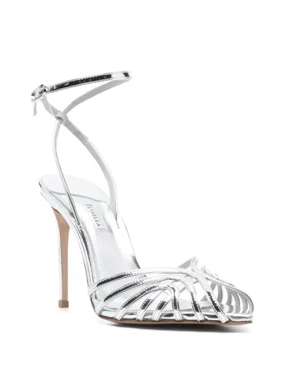 Le Silla Embrace Sandals 110mm In Silver