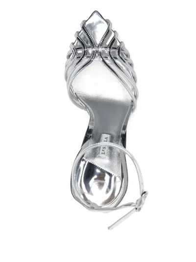 Le Silla Embrace Sandals 110mm In Silver