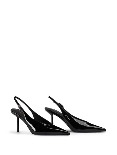 Le Silla 100mm Clivage Slingback Crystal-embellished Pumps In Black