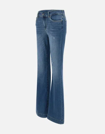 Liu •jo Liu Jo Authentic Dark Wash Flared Jeans In Blue