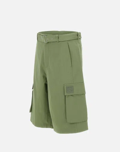 Maison Kitsuné Bermuda Shorts With Belt Loops And Pockets