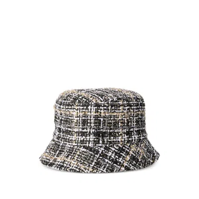 Maison Michel Tweed Bucket Hat In Gray