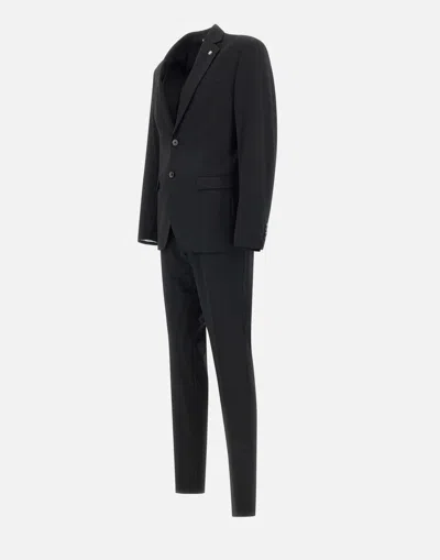Manuel Ritz Single-breasted Suit In Black