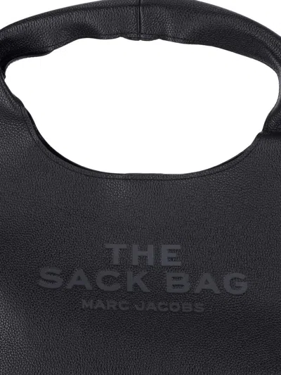 Marc Jacobs Soft Hammered Leather Tote Bag With Tonal Logo In Black