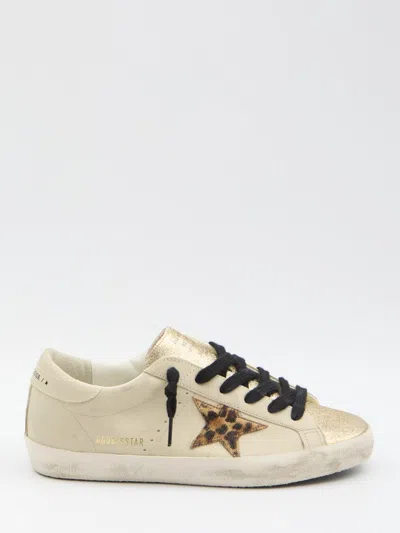 Golden Goose Super Star Sneakers In Gold