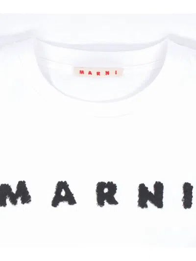Marni Logo Short-sleeved T-shirt In White