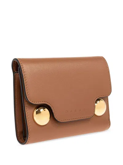 Marni Trunkaroo Tri-fold Wallet Foldover Top