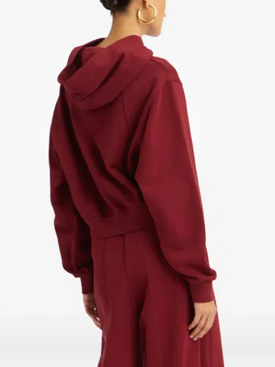 Rotate Birger Christensen Rotate Burgundy Cotton Sweatshirt Women In Burgundy