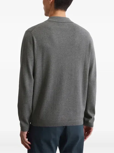 Marc O'polo Long-sleeve Polo Sweater In Gray