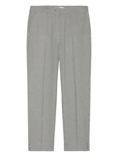 Marc O'polo Houndsooth Tailored Trousers In Gray