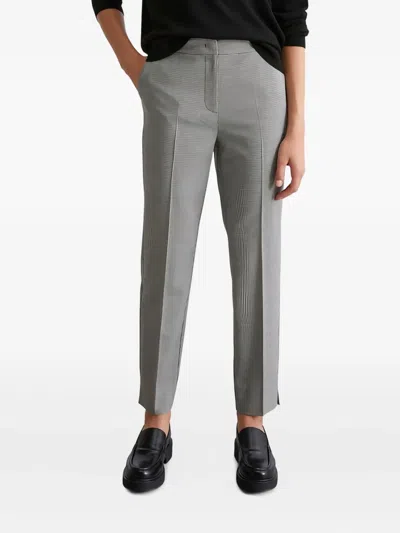 Marc O'polo Houndsooth Tailored Trousers In Gray