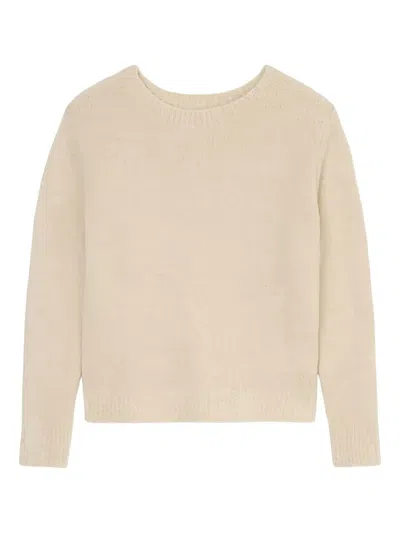 Marc O'polo Textured Round-neck Sweater In Neutral