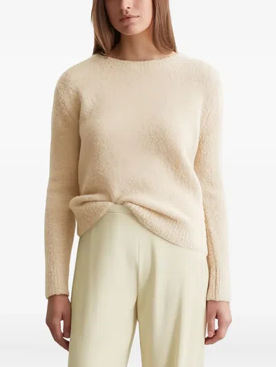 Marc O'polo Textured Round-neck Sweater In Neutral