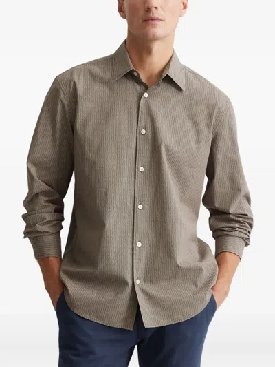 Marc O'polo Printed Button-up Shirt In Brown