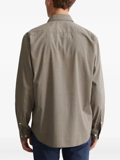 Marc O'polo Printed Button-up Shirt In Brown