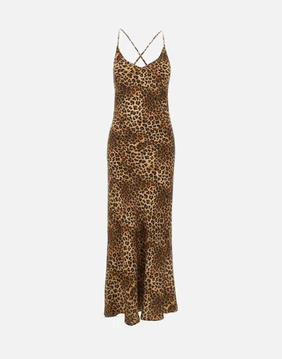 Mc2 Saint Barth Eydis In Animalier Viscose In Brown