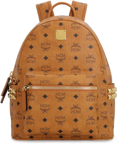 Mcm Stark Backpack In Visetos With Studs