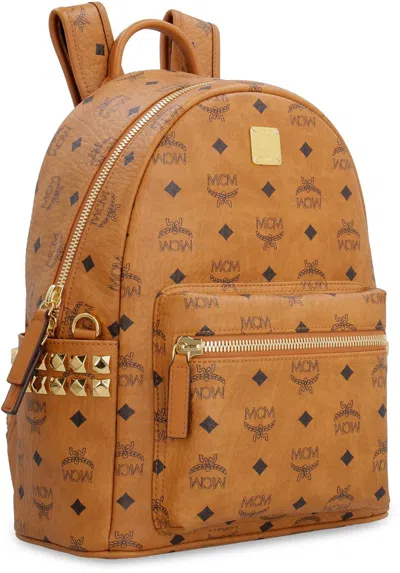 Mcm Stark Backpack In Visetos With Studs