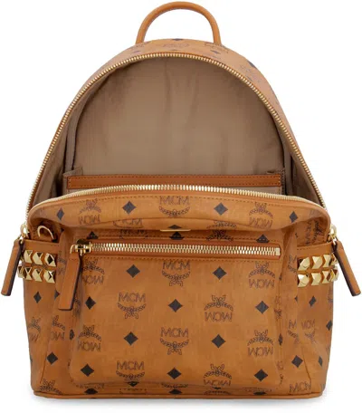 Mcm Stark Backpack In Visetos With Studs