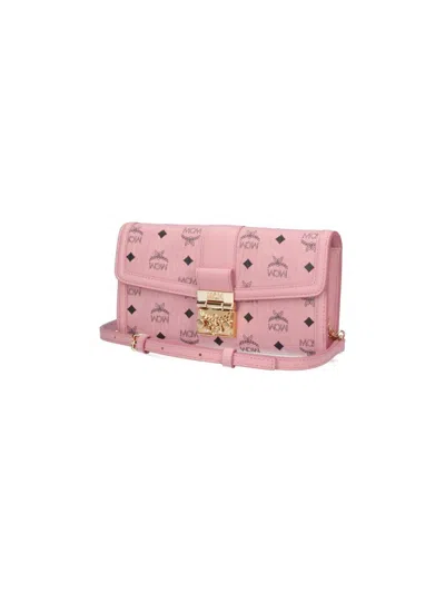 Mcm Gold-tone Hardware Wallets With Timeless Style In Pink