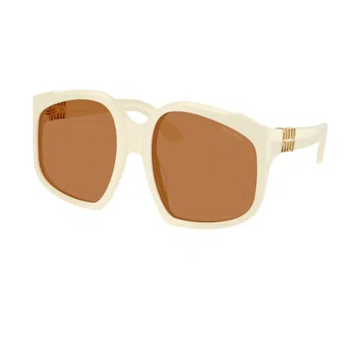 Miu Miu 0mu A07s Ombre Sunglasses In Brown