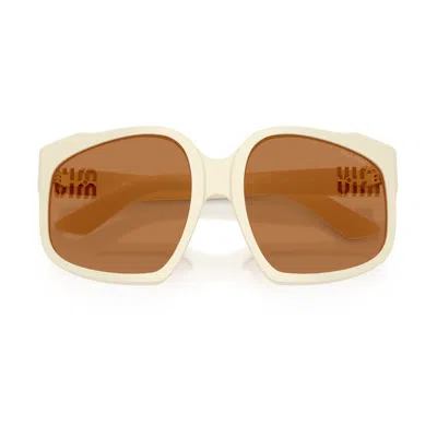 Miu Miu 0mu A07s Ombre Sunglasses In Brown