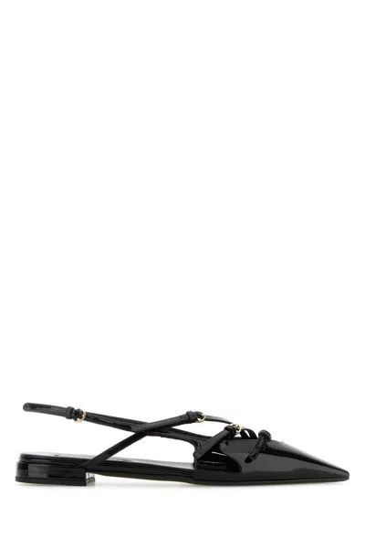 Miu Miu Patent Leather Slingback Ballerina Flats