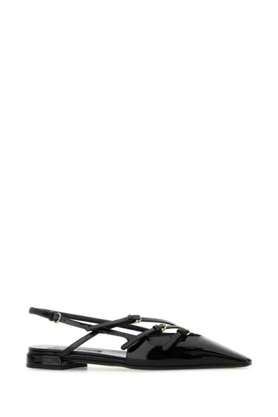 Miu Miu Patent Leather Slingback Ballerina Flats