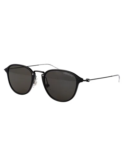 Montblanc Mb0155s Sunglasses In Black