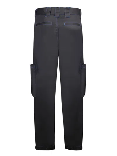 Msgm Cotton-blend Trousers In Blue