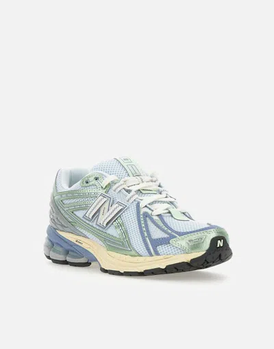 New Balance Blue Low Top Sneaker With Logo Patch On Tongue And Side And Perforated Panels In Tech Fabric Unisex In Green